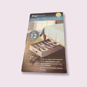 Space saving shoe organizer under the bed